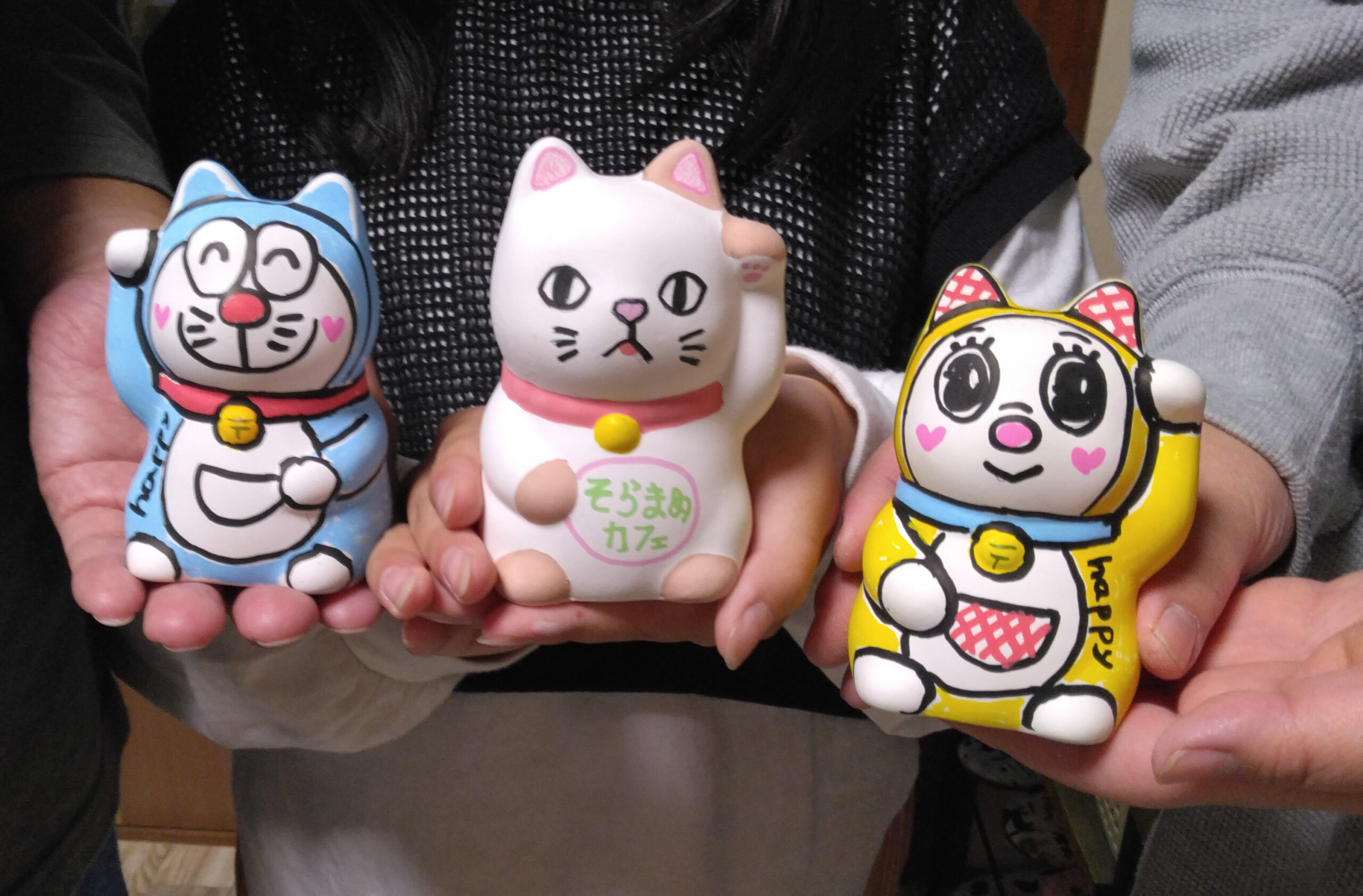 招き猫（貯金箱）づくり体験』『缶バッジづくり体験』『キーホルダー